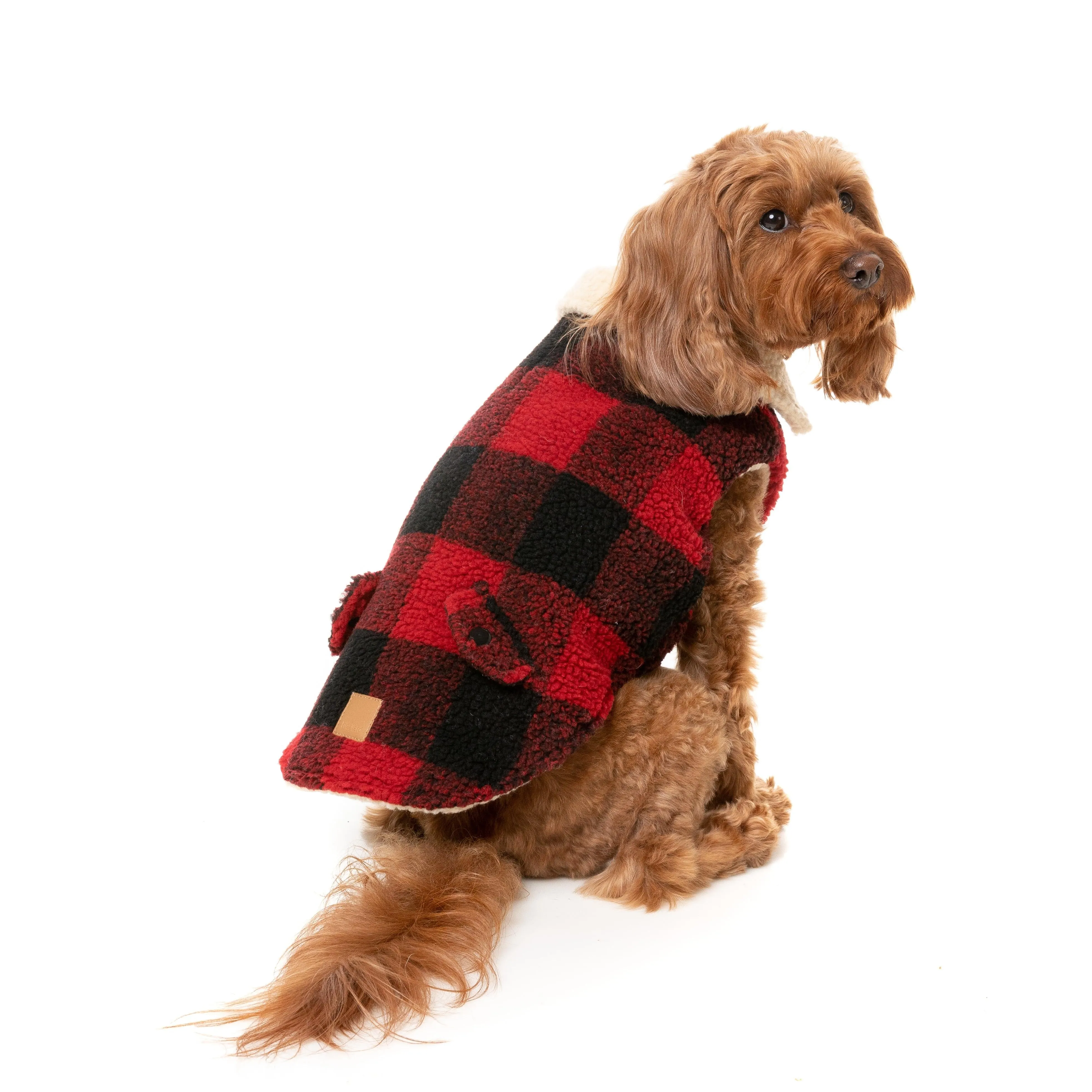 FuzzYard Dog Apparel Jacket Lumberjack Red Size 2