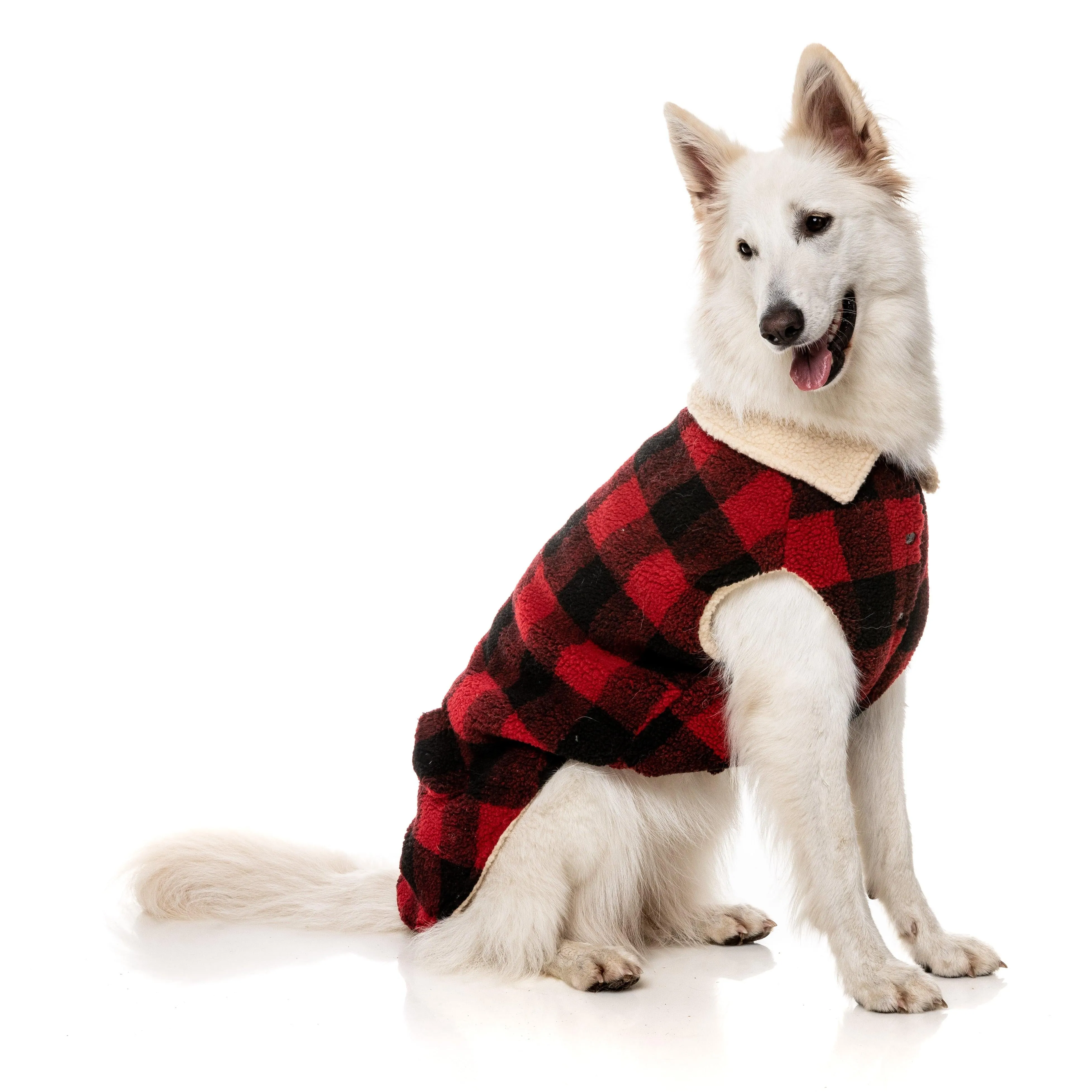 FuzzYard Dog Apparel Jacket Lumberjack Red Size 2