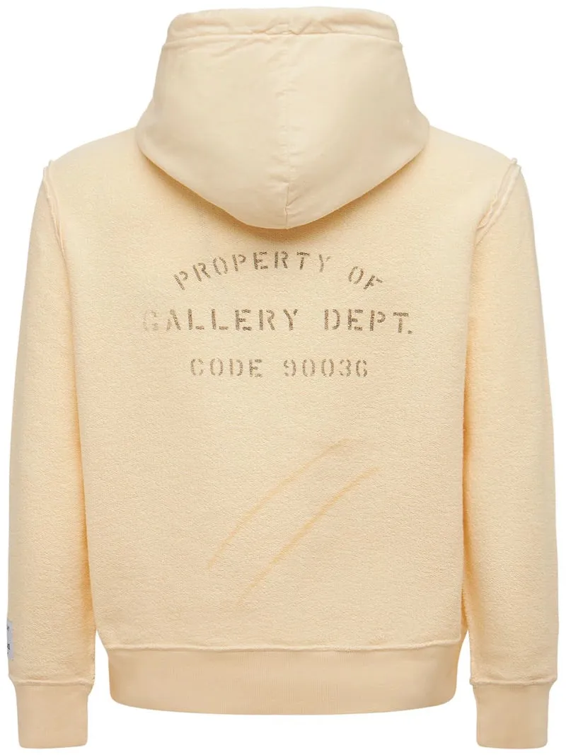 GALLERY DEPT X LANVIN WASHED COTTON RELAXED HOODIE BEIGE