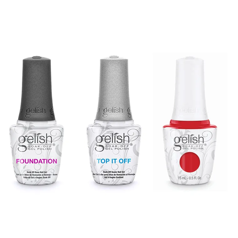 Gelish Combo - Base, Top & Fire Cracker