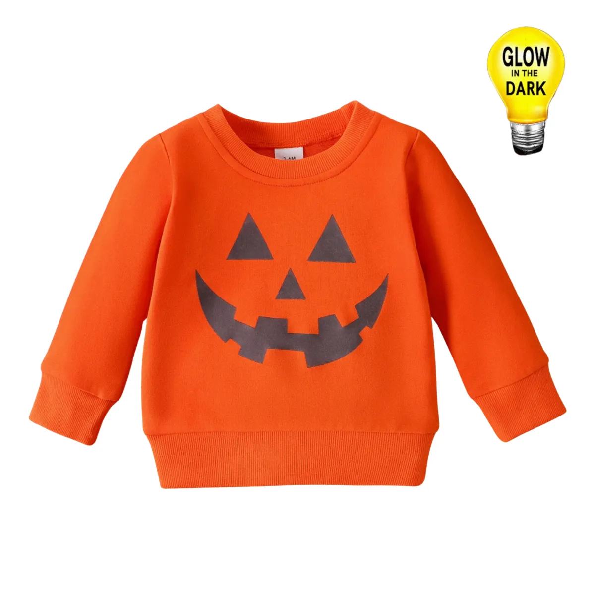Glow in the Dark Jack-O-Lantern Baby Sweatshirts