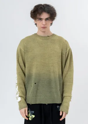 Green Dyed Rib Cage Sweater