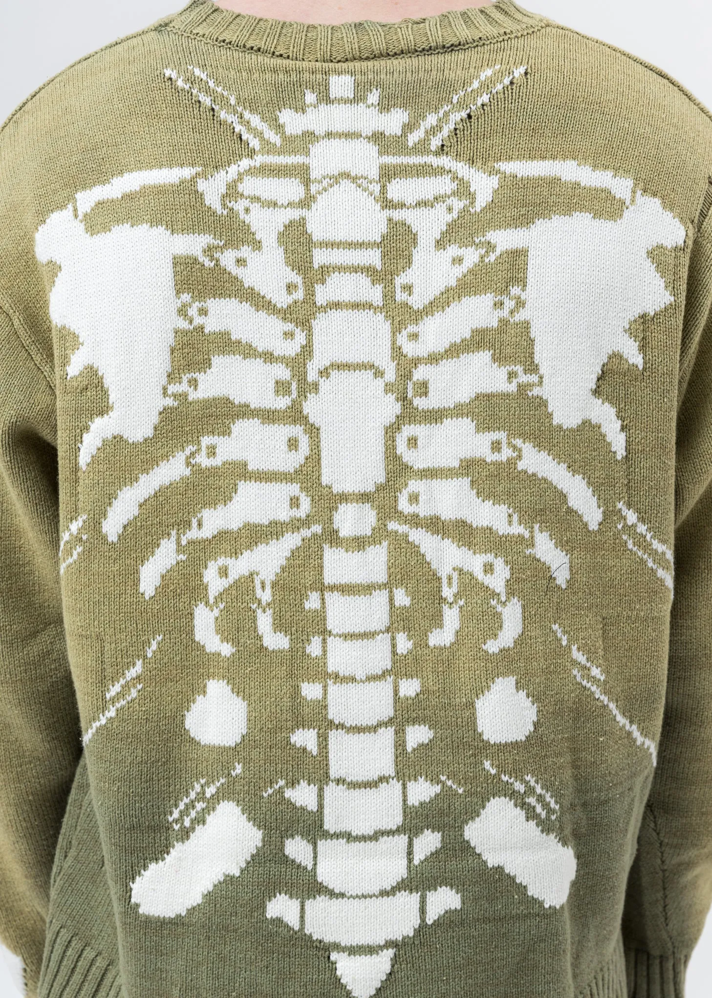 Green Dyed Rib Cage Sweater