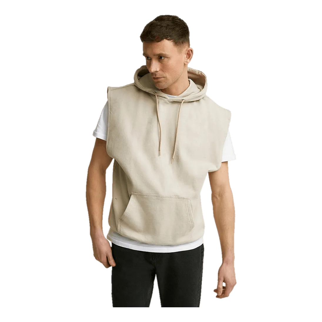 Hooded Vest Sand