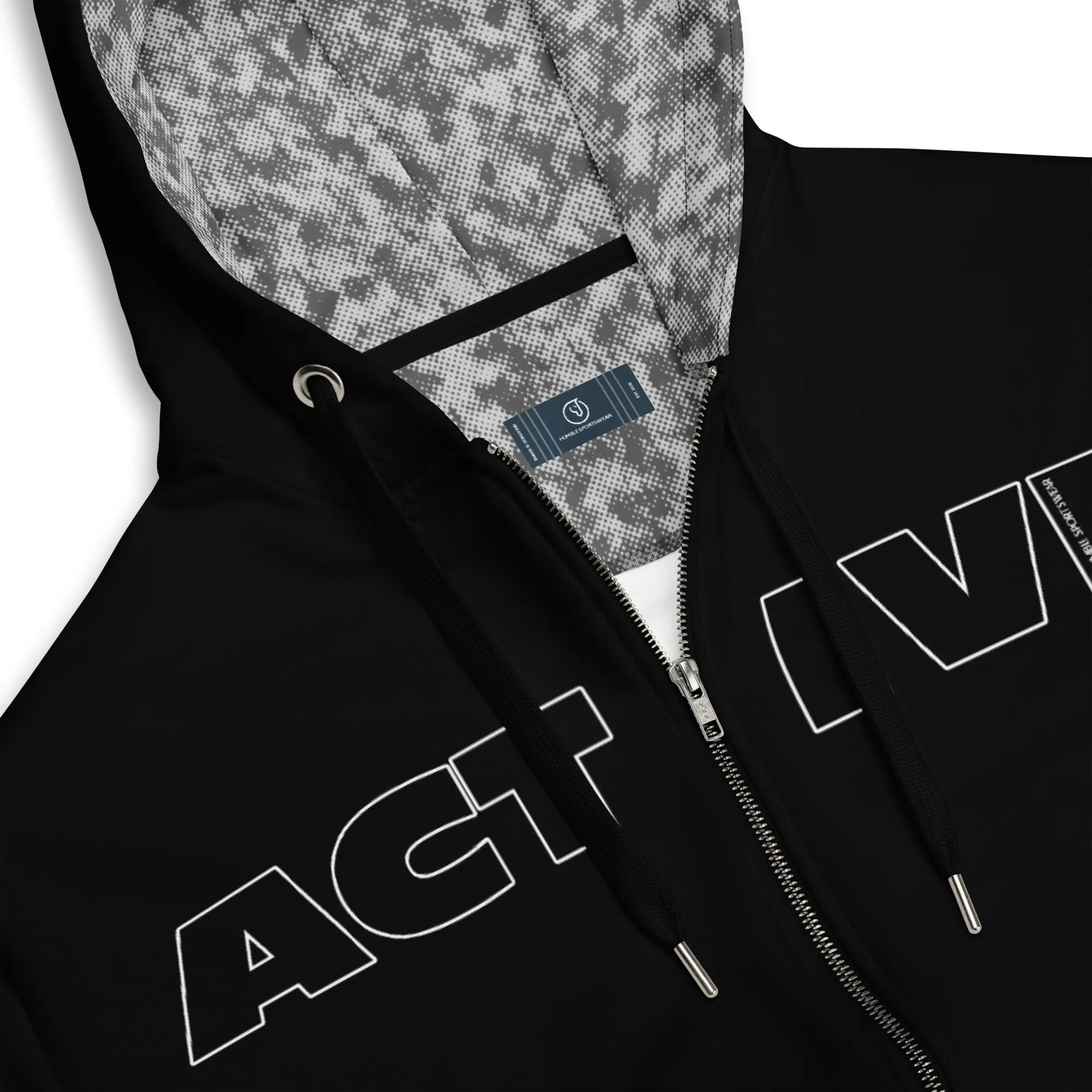 Humble Sportswear™ Women's Black Active Zip Hoodie