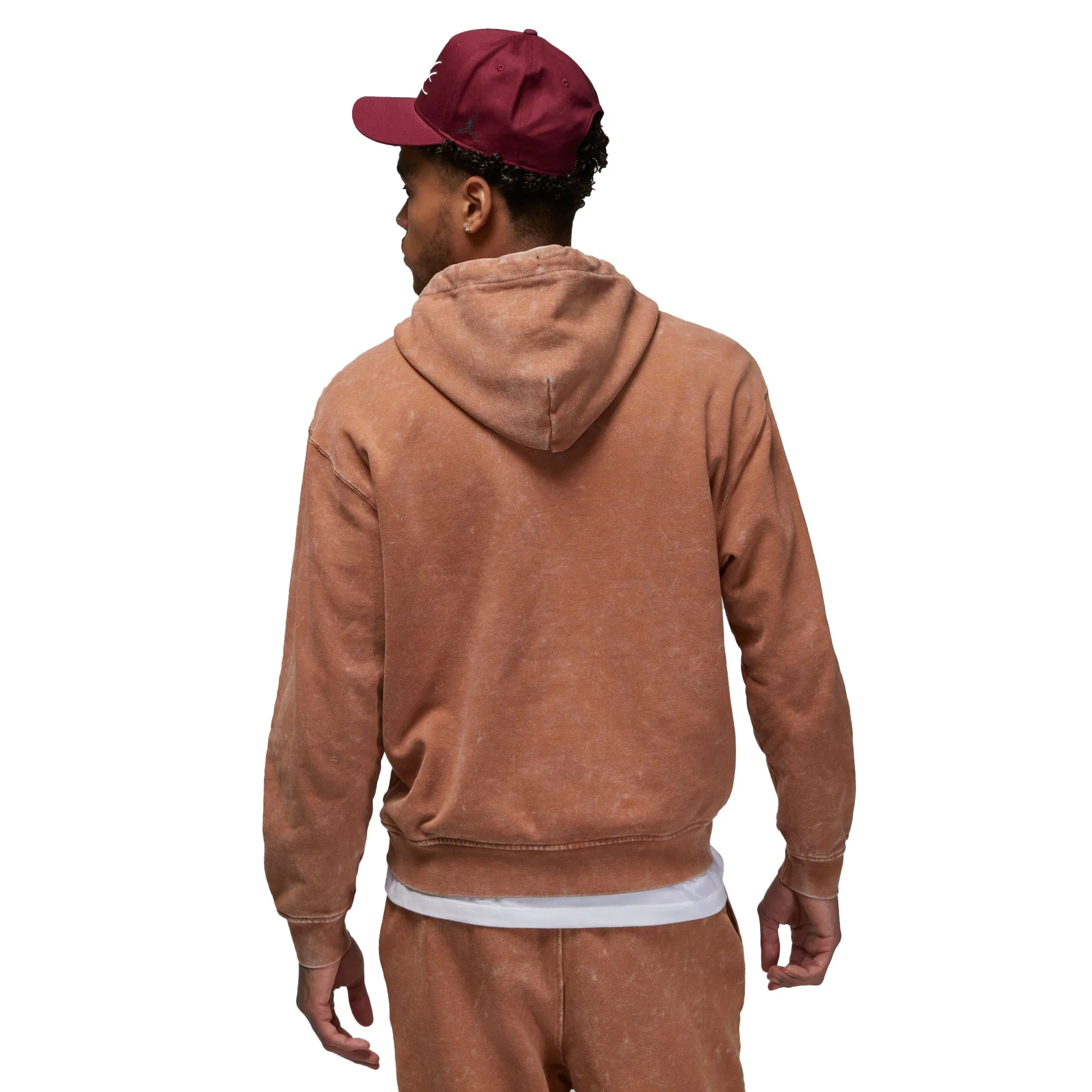 Jordan Flight Fleece Men's Washed Pullover Hoodie Mineral Clay