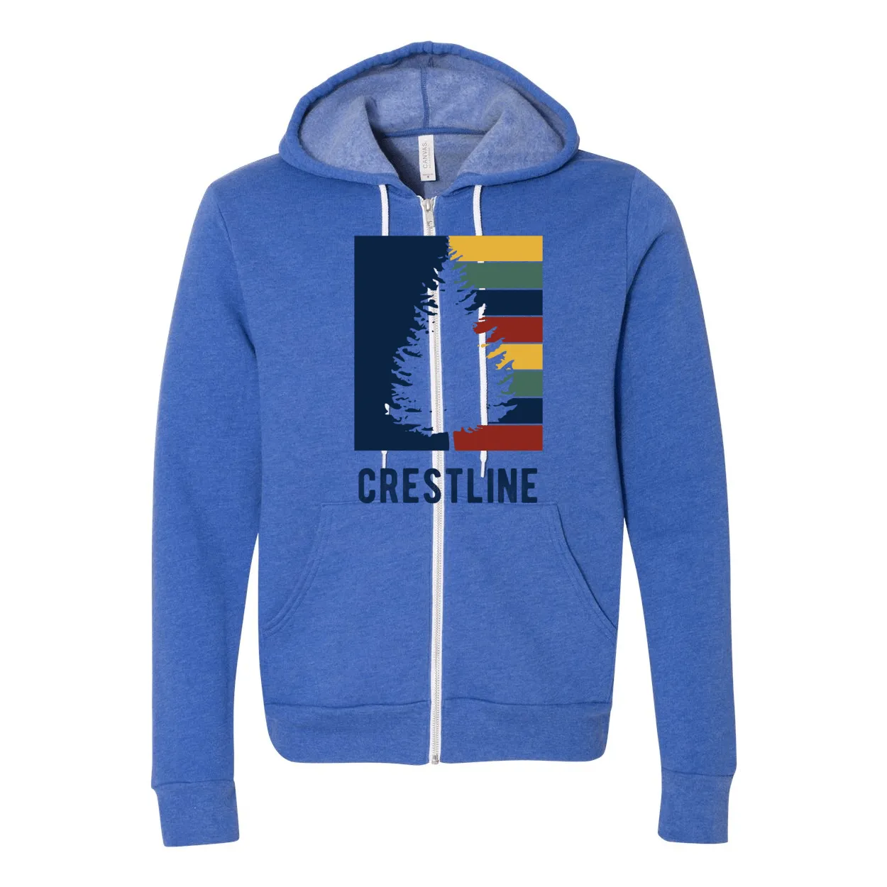 Lake Gregory/Crestline Striped Tree - Zip-up Hoodie