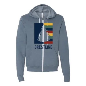 Lake Gregory/Crestline Striped Tree - Zip-up Hoodie
