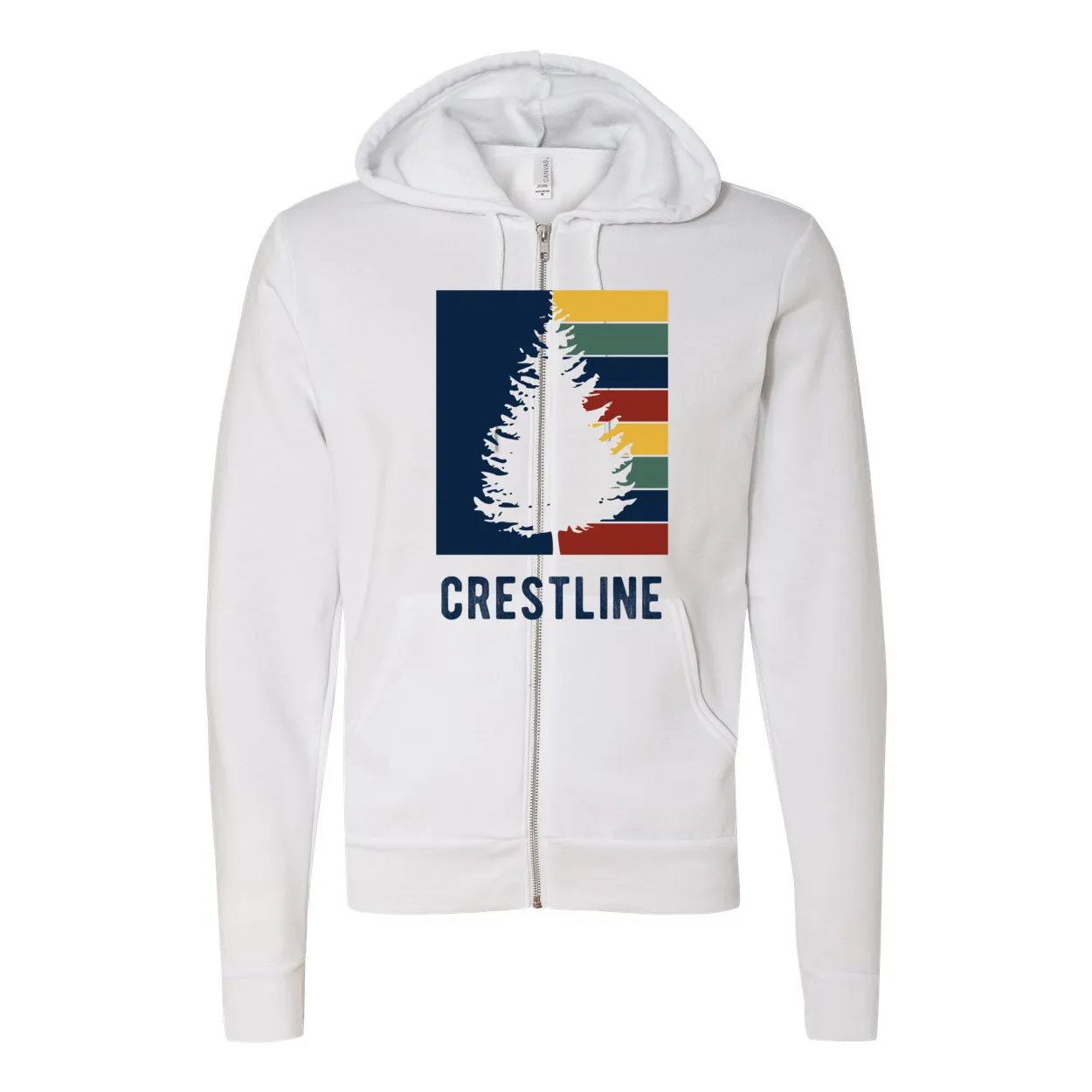 Lake Gregory/Crestline Striped Tree - Zip-up Hoodie
