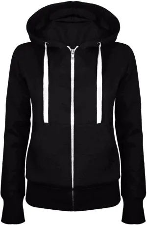 Lastesso Fall Outfits for Women 2024 Full Zip Up Long Sleeve Jacket Coats Basic Solid Athletic Fit Hoodies with Pockets