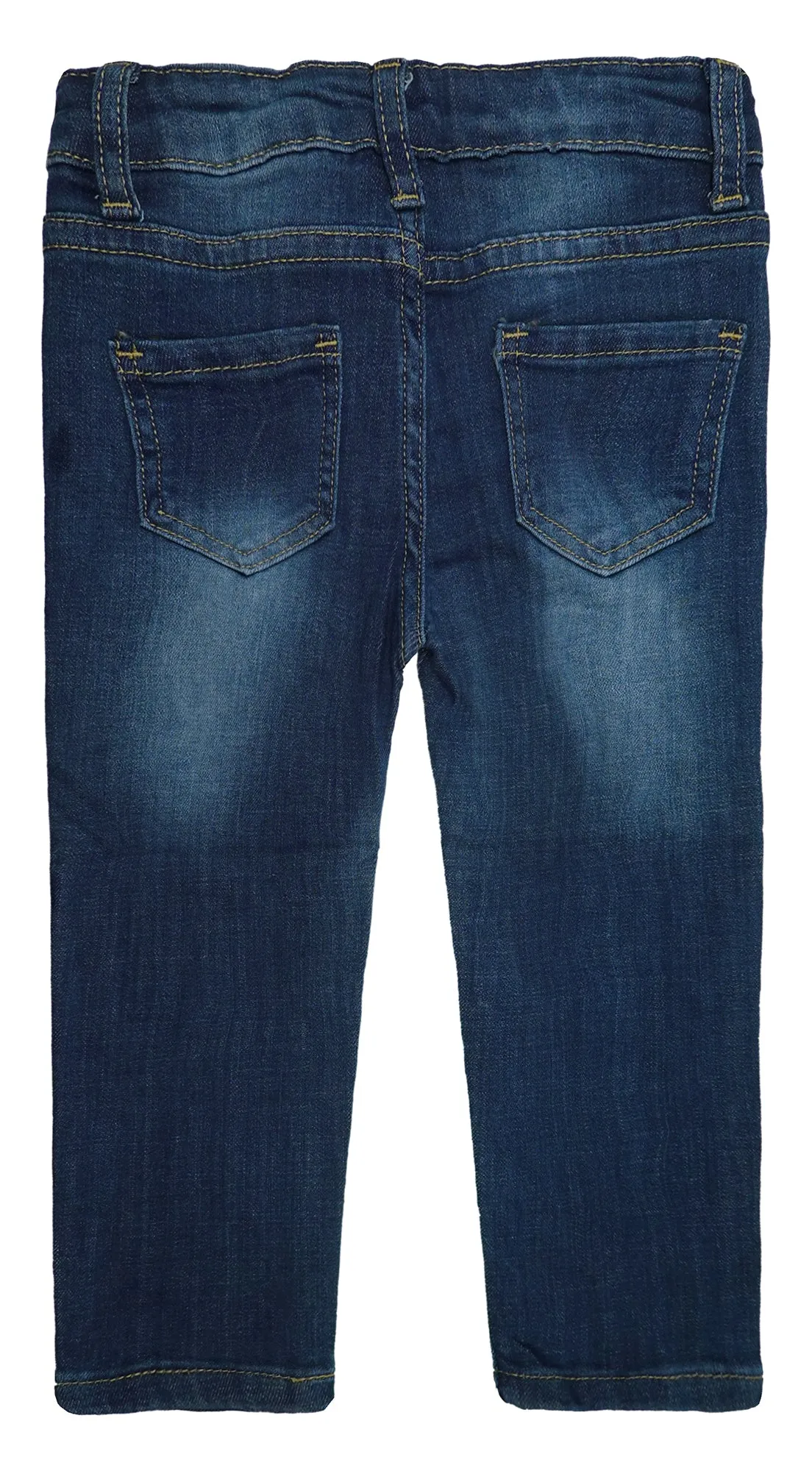 Little Boys Elastic Band Straight Fit Soft Denim Slim Jeans