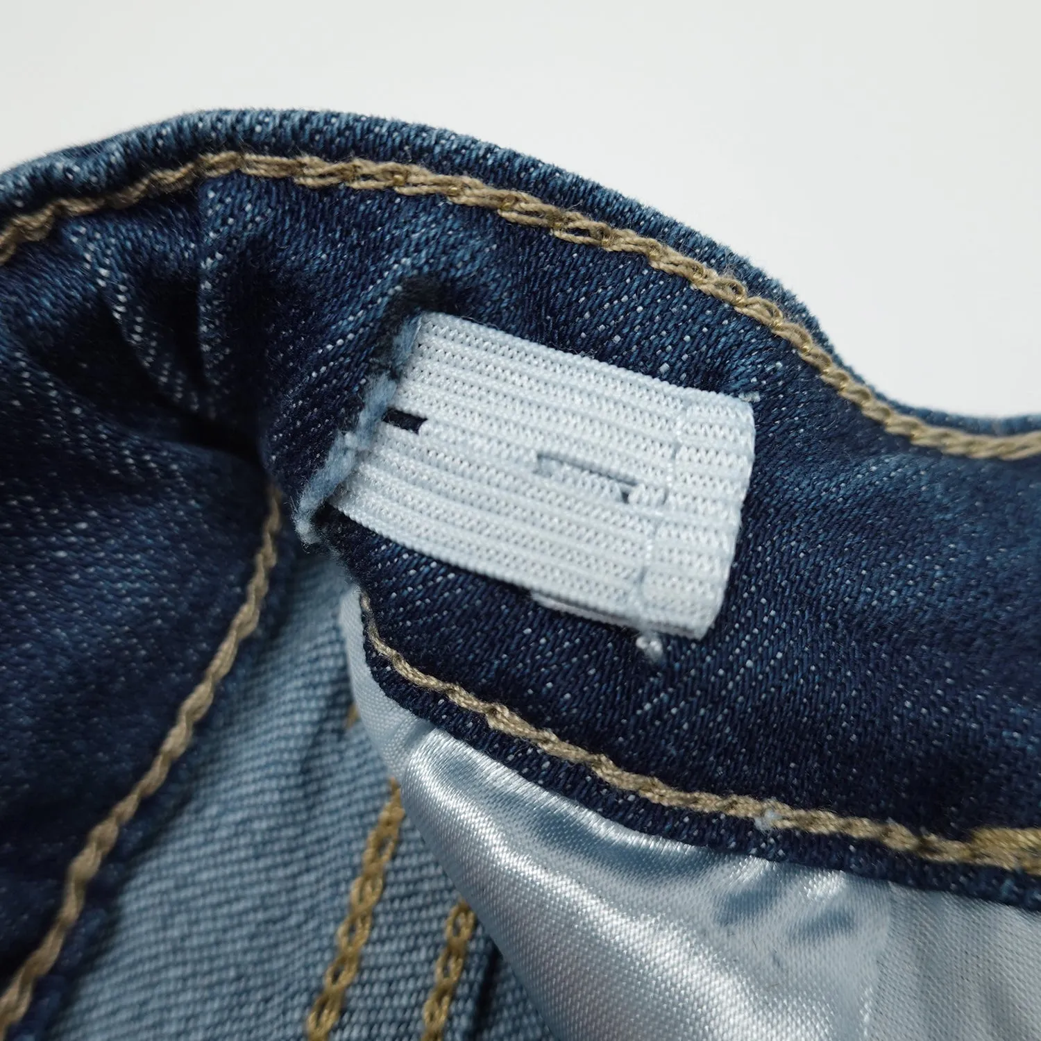 Little Boys Elastic Band Straight Fit Soft Denim Slim Jeans