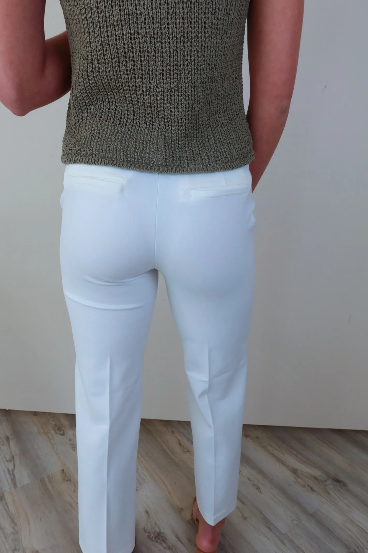 Liverpool White High Rise Wide Leg Pant