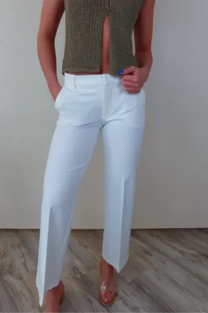 Liverpool White High Rise Wide Leg Pant