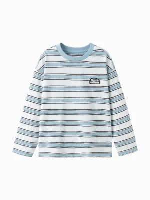Long Sleeve T-Shirt 2025 Spring New Boy Round Neck V-Neck T-Shirt