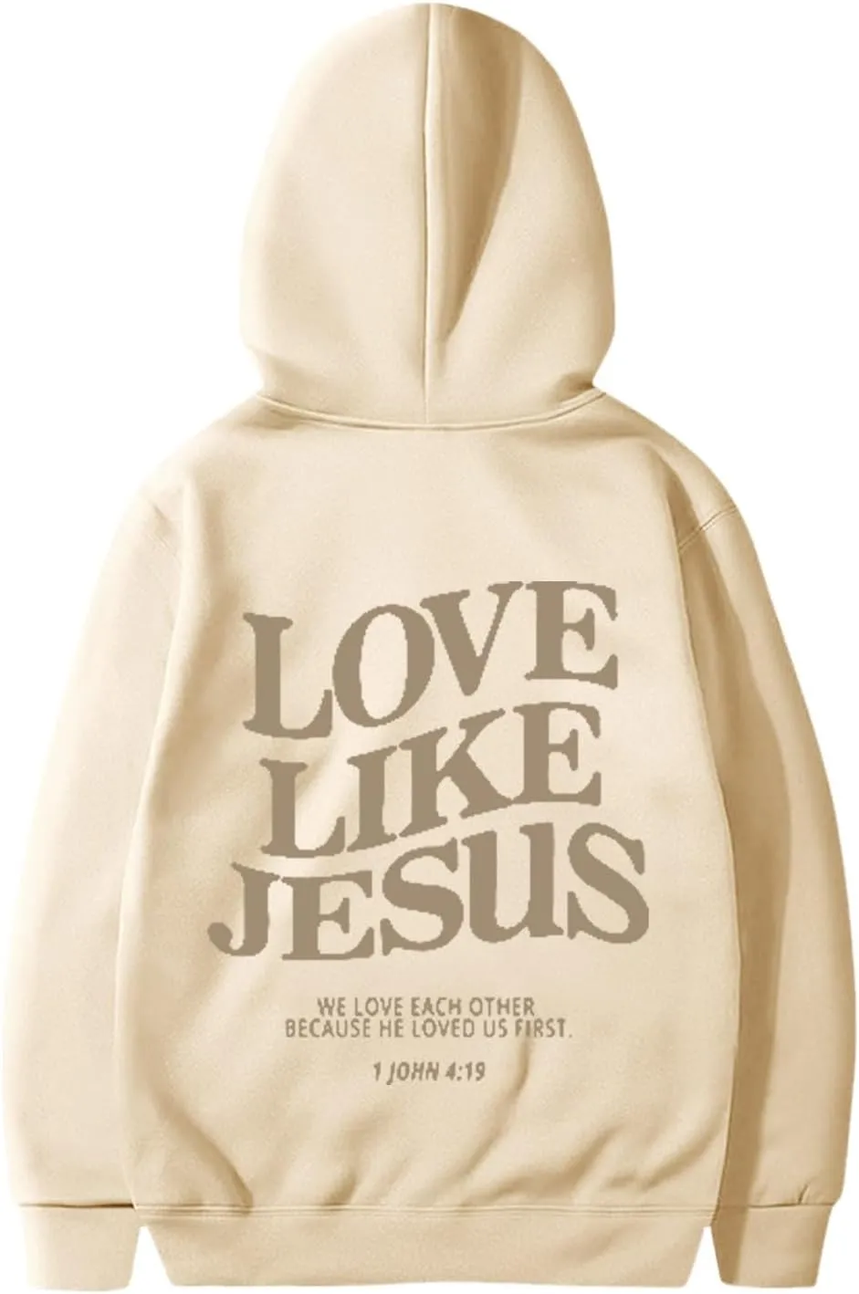 Love Like Jesus Hoodies for Men Christian Religious Sayings Pullover Sweater Trendy Bible Verse Fall Preppy Outfit