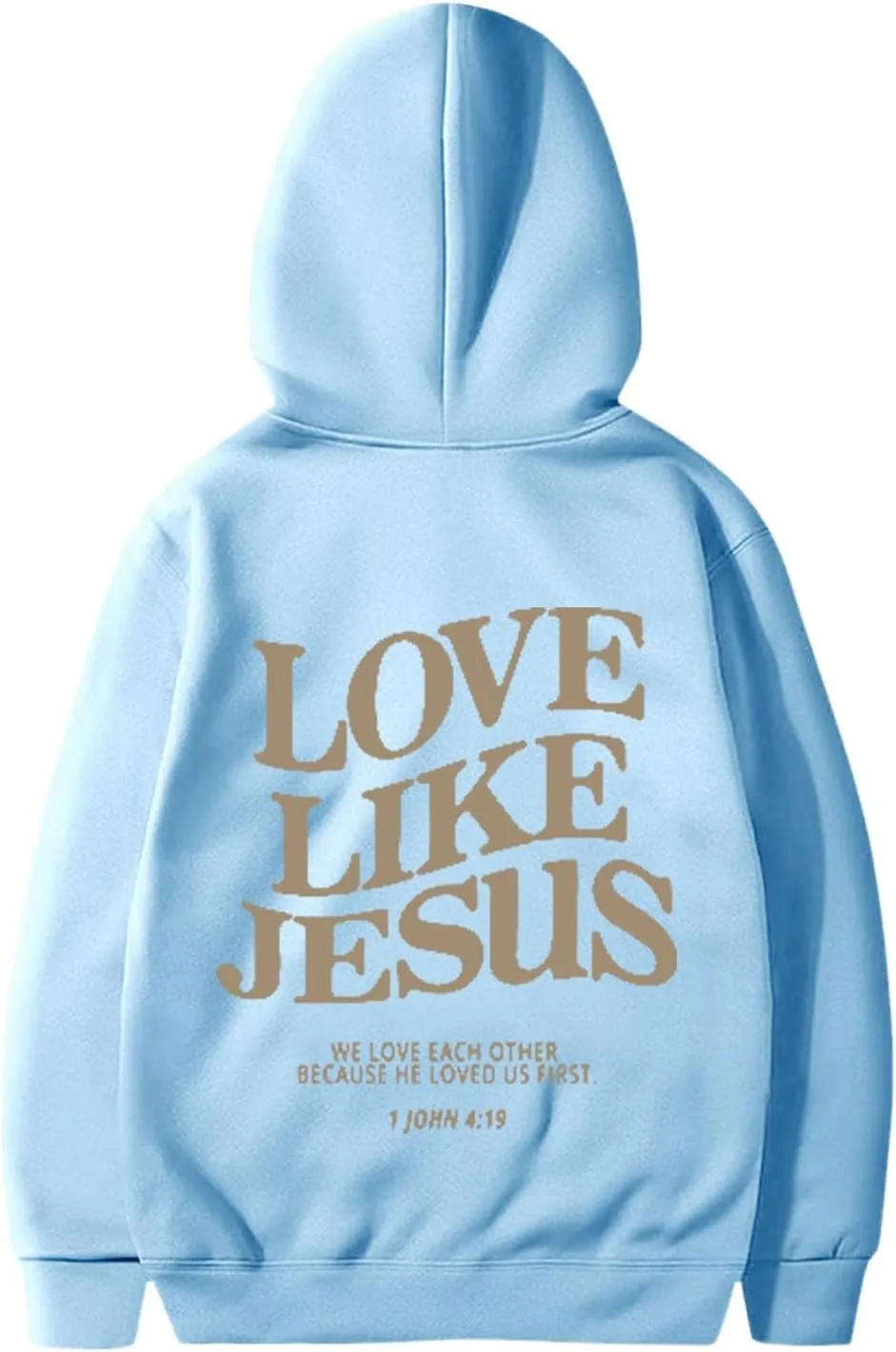 Love Like Jesus Hoodies for Men Christian Religious Sayings Pullover Sweater Trendy Bible Verse Fall Preppy Outfit