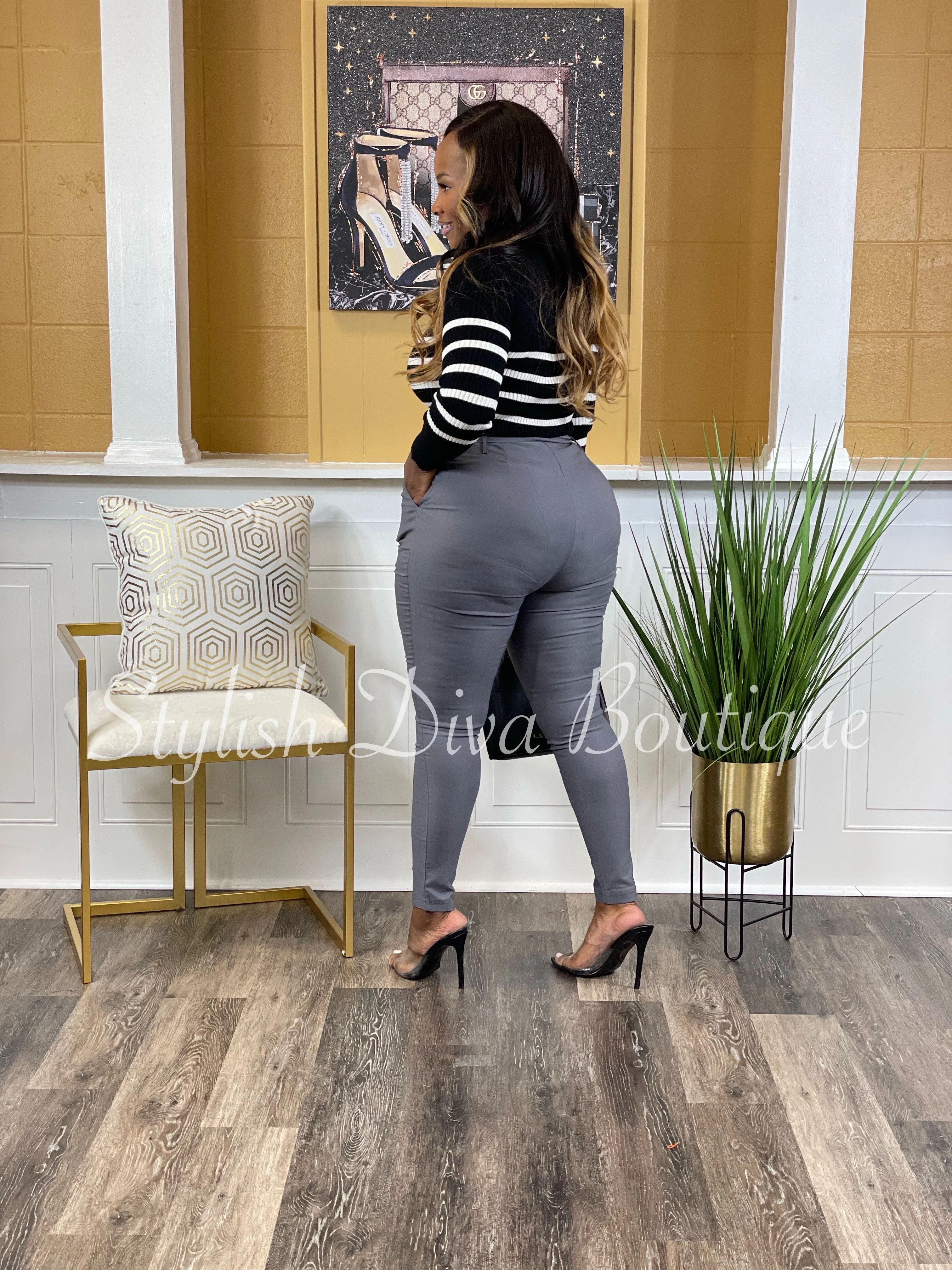 Luxe Diva Pants up to 3XL (Shadow Grey)