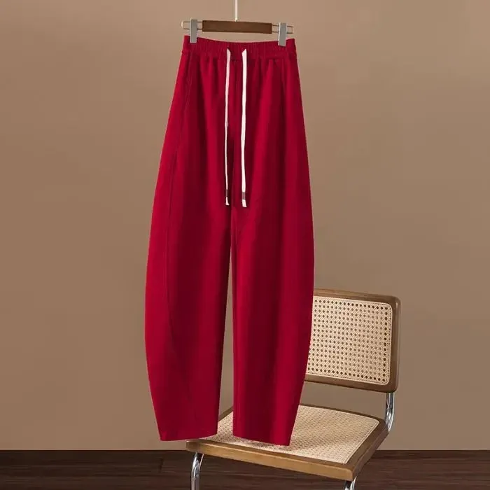 LVSANW NicheDesign Sensibility Loose-Fit Casual Pants For Women Spring Autumn Versatile Slimming Banana Pants Long Pants Wardrobe Stapl