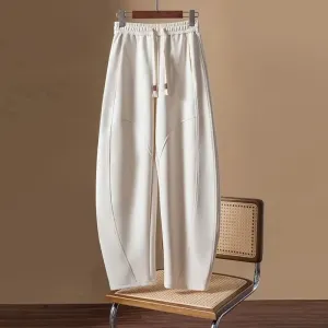 LVSANW NicheDesign Sensibility Loose-Fit Casual Pants For Women Spring Autumn Versatile Slimming Banana Pants Long Pants Wardrobe Stapl