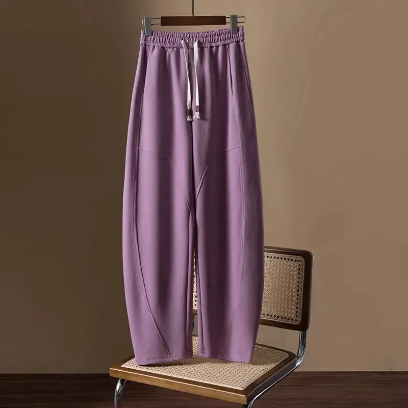LVSANW NicheDesign Sensibility Loose-Fit Casual Pants For Women Spring Autumn Versatile Slimming Banana Pants Long Pants Wardrobe Stapl