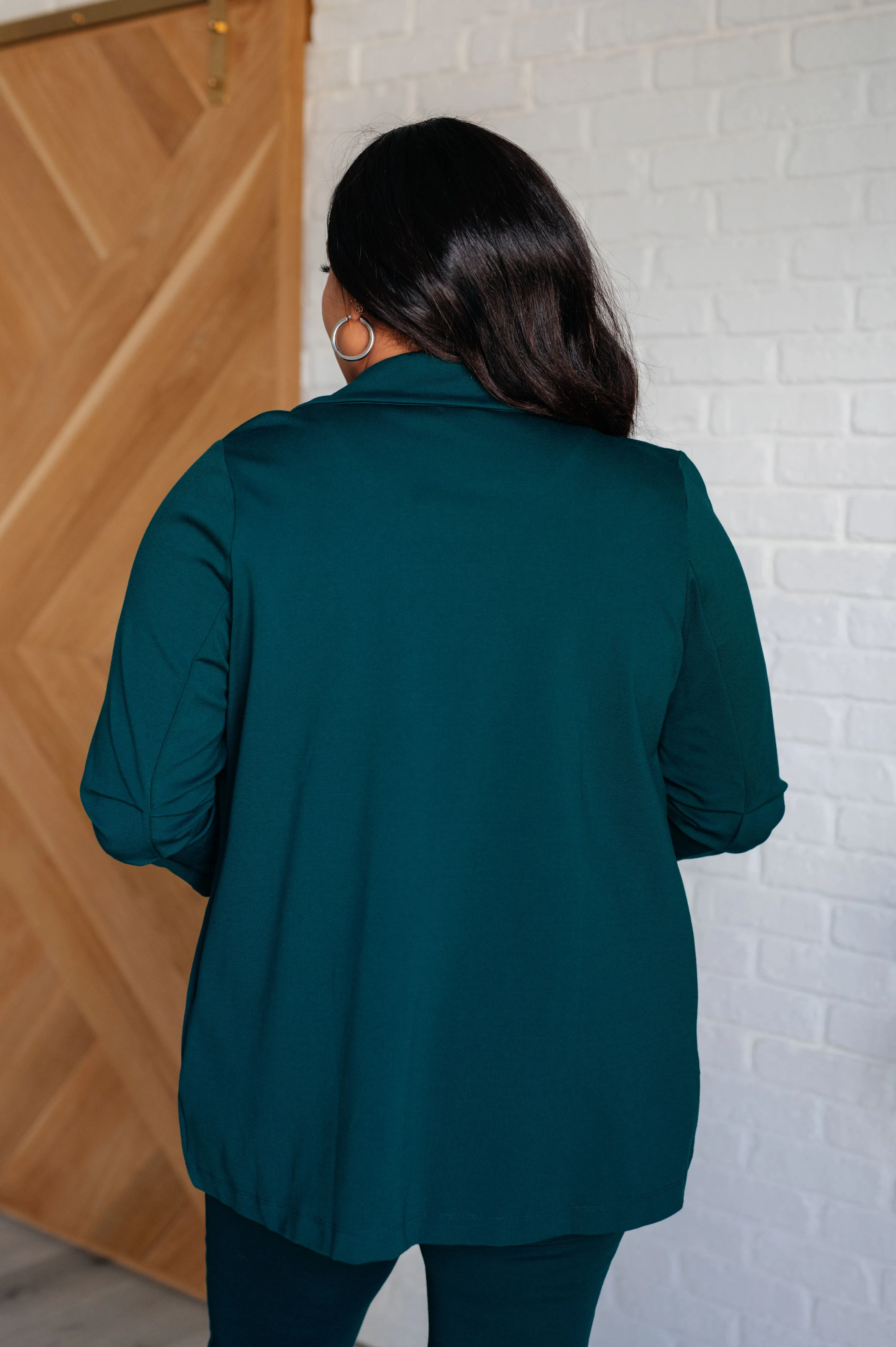 Magic 3/4-Sleeve Blazer - Hunter Green