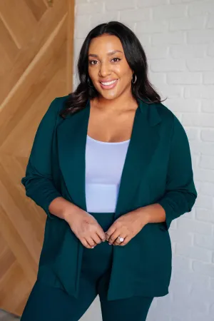 Magic 3/4-Sleeve Blazer - Hunter Green