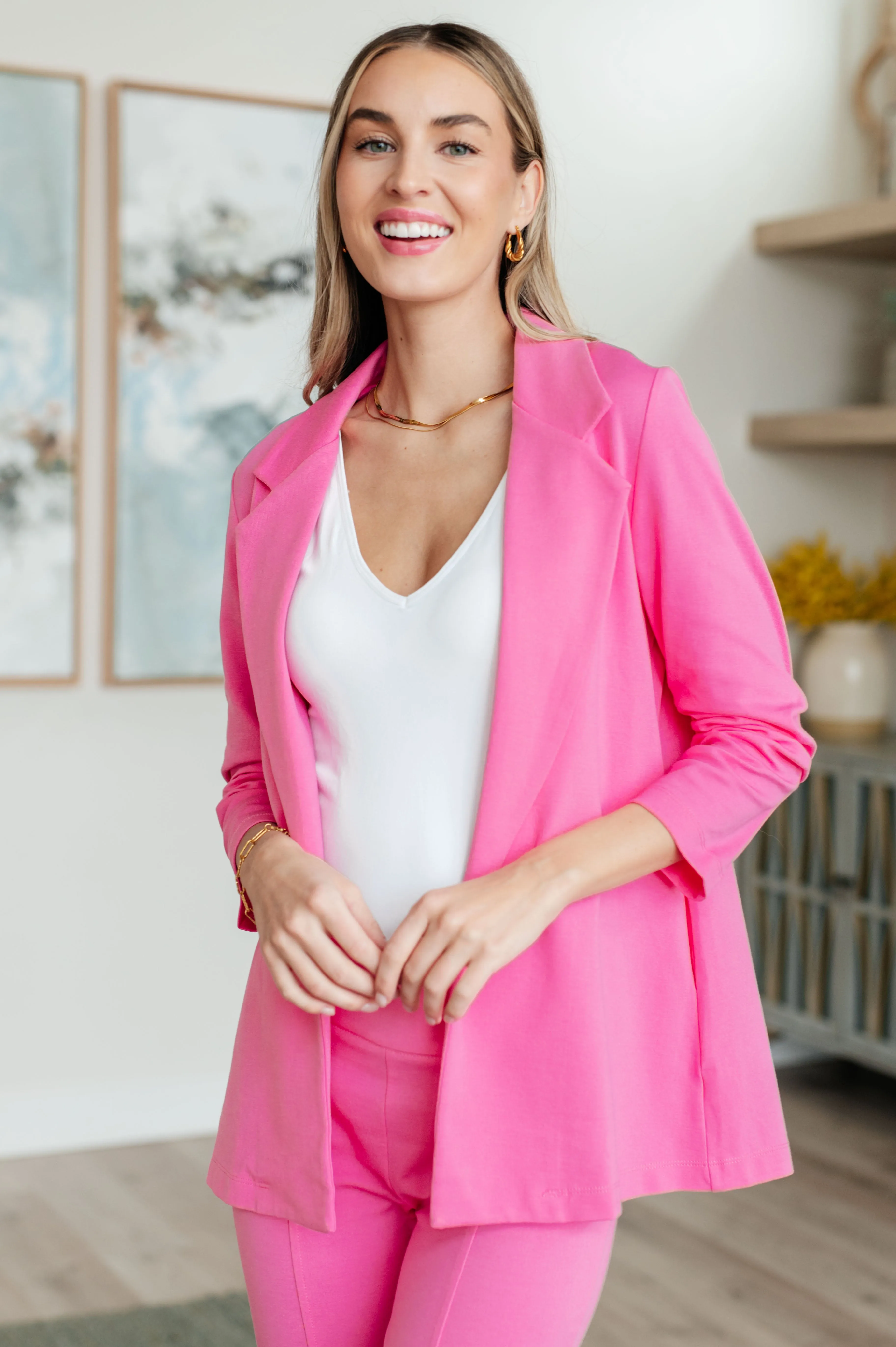 Magic 3/4 Sleeve Blazer in Nine Colors by Dear Scarlett