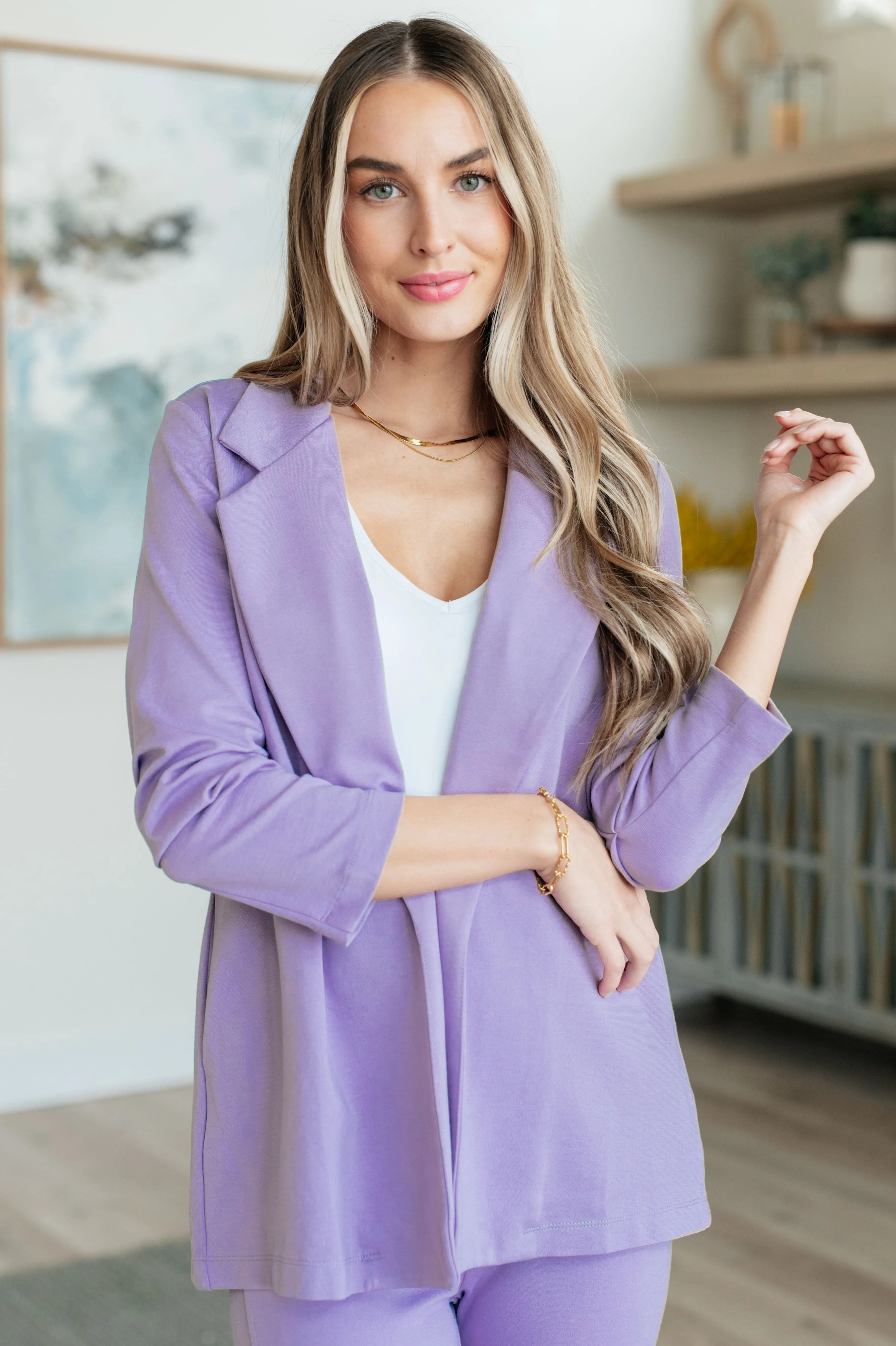 Magic 3/4 Sleeve Blazer in Nine Colors by Dear Scarlett
