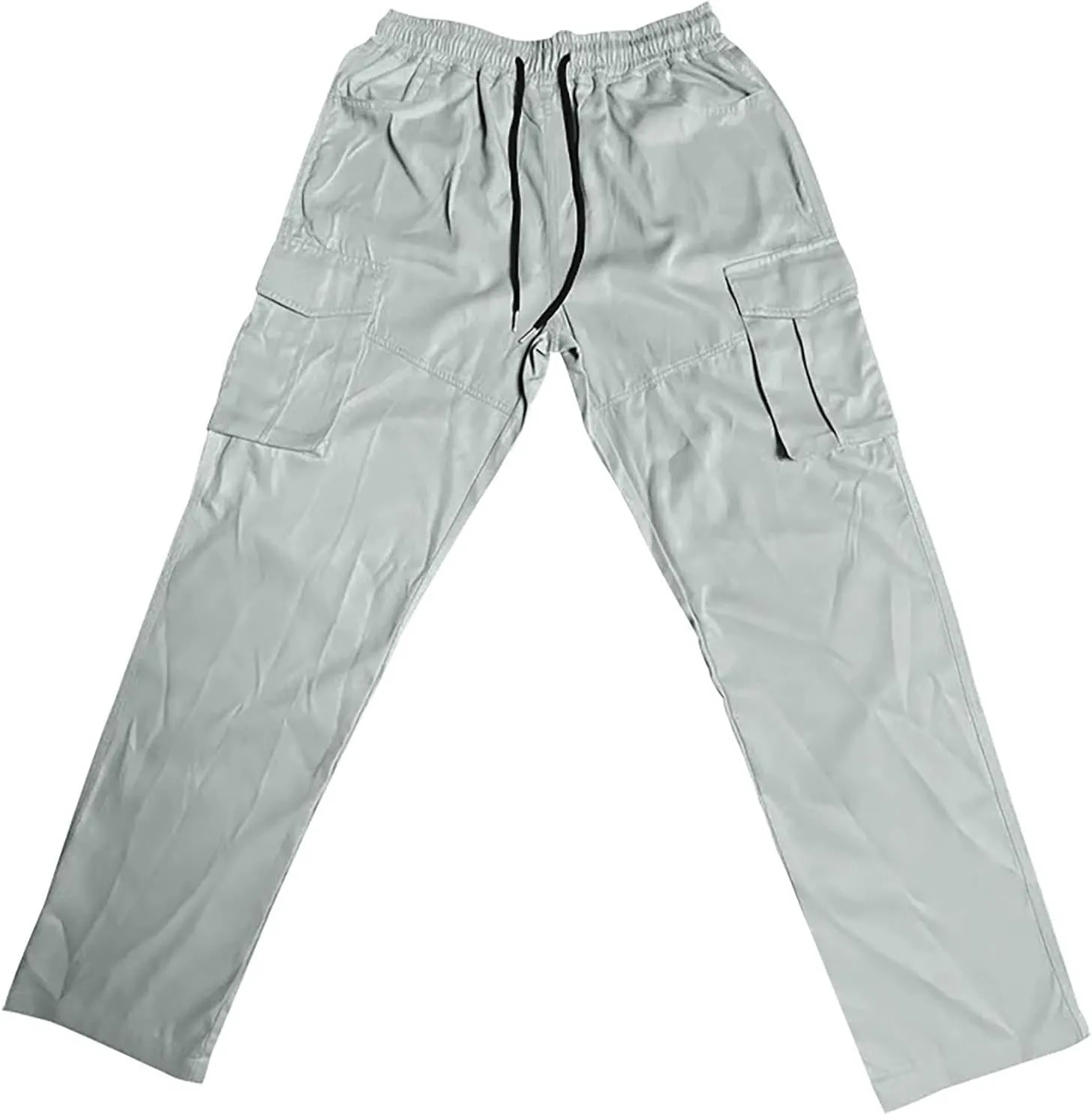 Men's Drawstring Multi Pocket Casual Pants Hiking Pants Cotton Cargo Pants