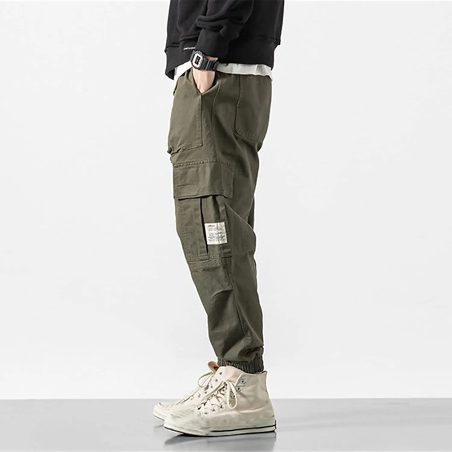 Mens Sweatpants Joggers Pants Man Pants Cotton Drawstring Chino Cargo Pants for Hiking Outdoor Jogging Trousers Mens