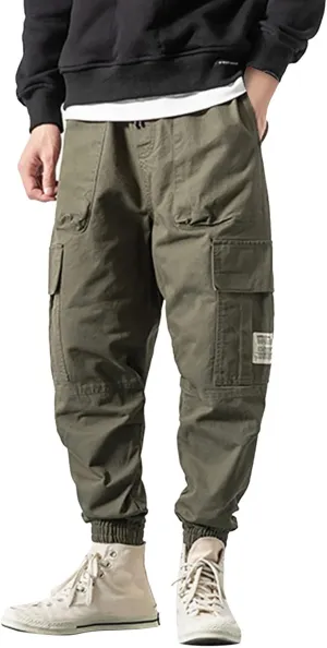 Mens Sweatpants Joggers Pants Man Pants Cotton Drawstring Chino Cargo Pants for Hiking Outdoor Jogging Trousers Mens