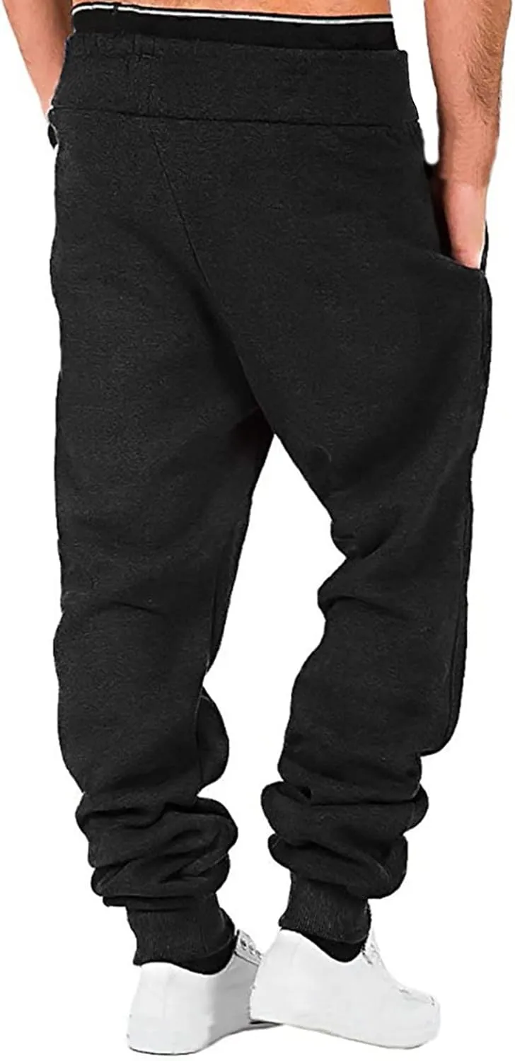 Mens Workout Cargo Sweatpants Sweatpants for Men Men's Active Basic Jogger Fleece Joggers Pants Men Outdoor Pocket