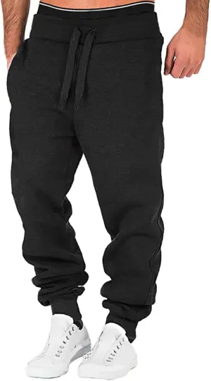 Mens Workout Cargo Sweatpants Sweatpants for Men Men's Active Basic Jogger Fleece Joggers Pants Men Outdoor Pocket