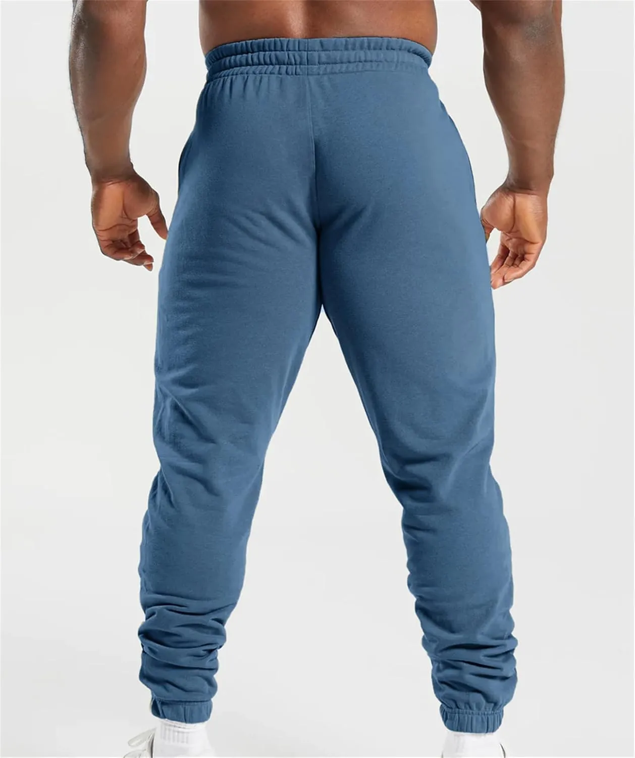 Men's Workout Tapered Pants Stripe Drawstring Sweatpants Slim Fit Solid Baggy Pants Gym Athletic Joggers Sweatpants