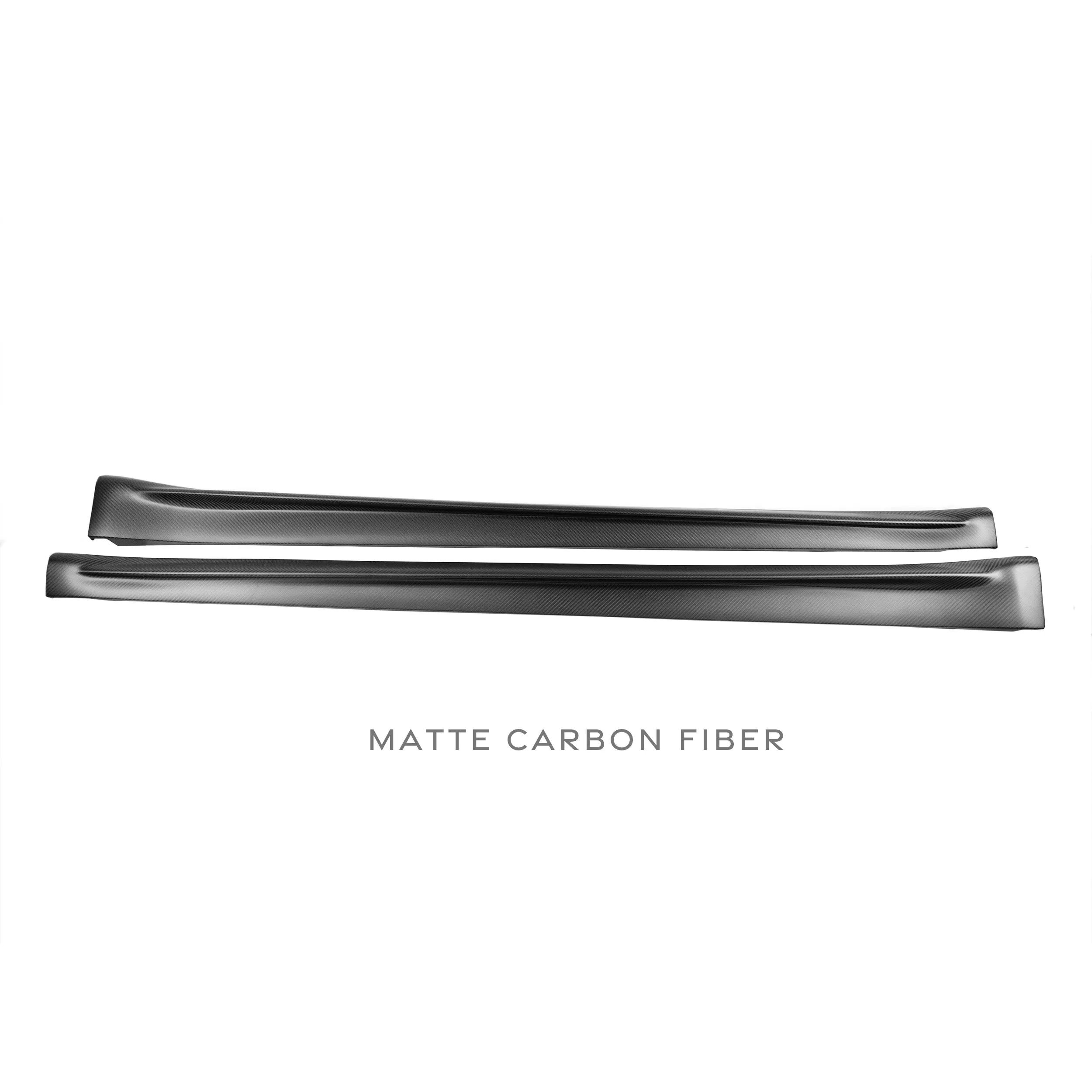 Model Y Colossal Side Skirt Overlays - Real Dry Molded Carbon Fiber