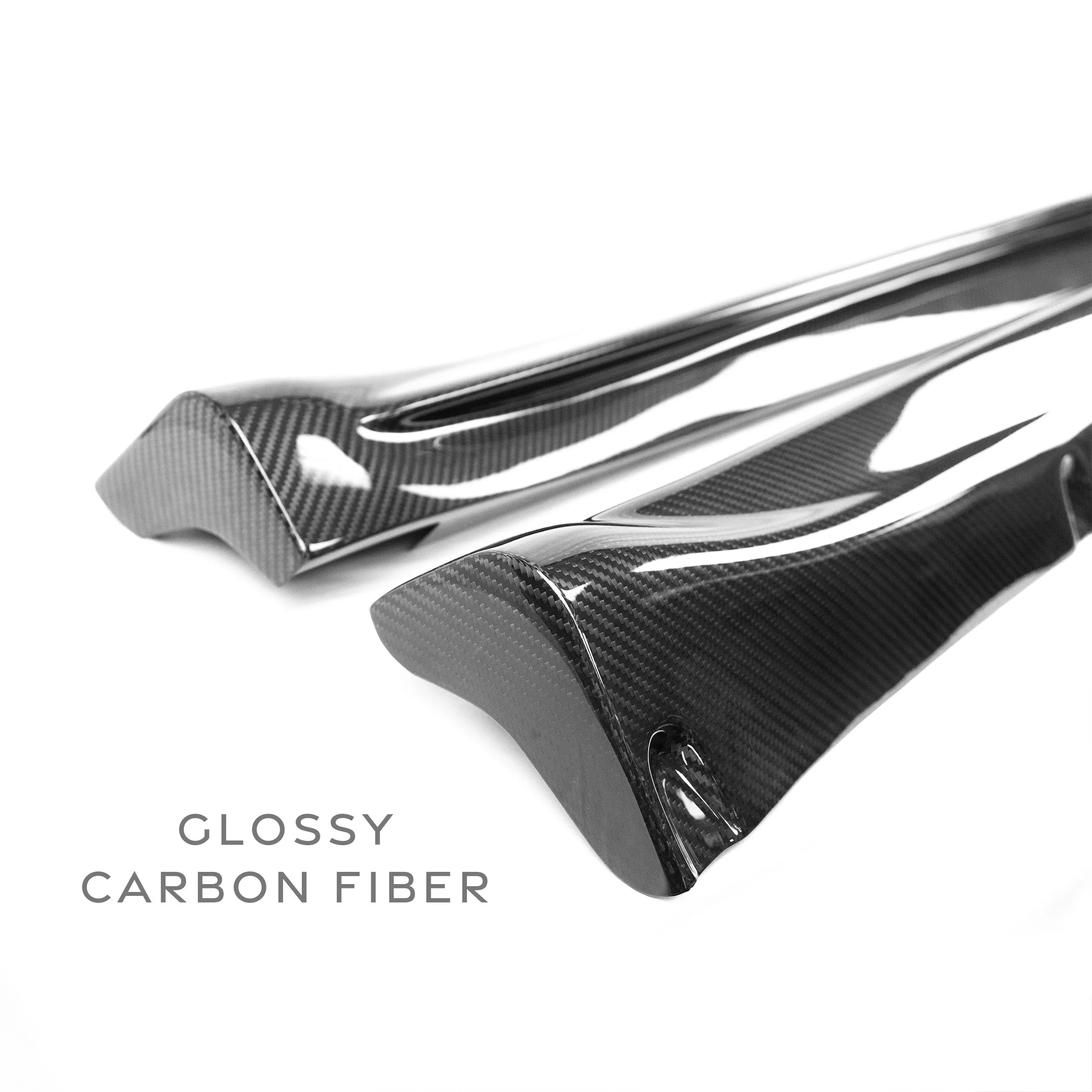 Model Y Colossal Side Skirt Overlays - Real Dry Molded Carbon Fiber