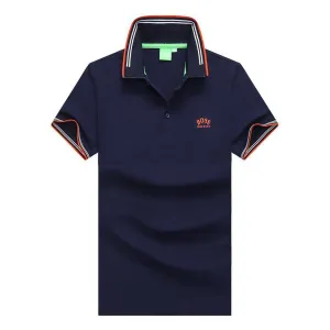 Navy-Blue HUG Original Cotton Logo Polo