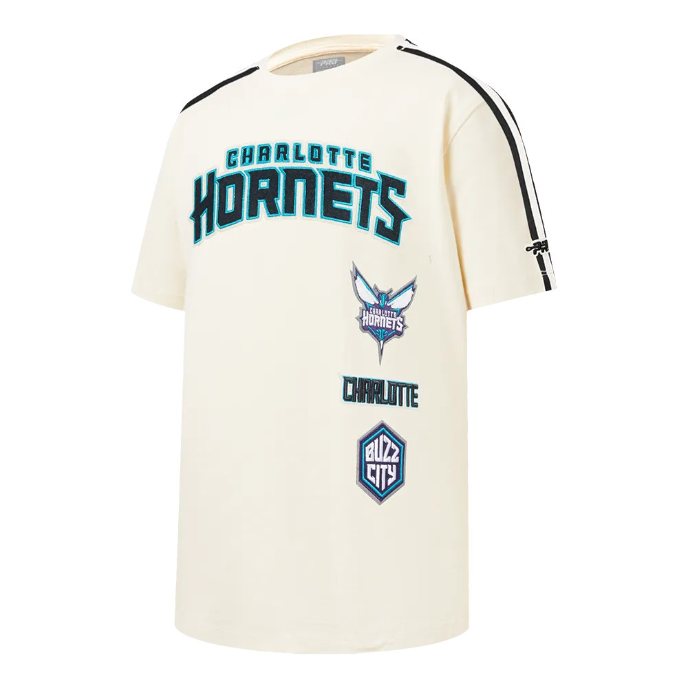 NBA CHARLOTTE HORNETS RETRO CLASSIC TODDLER BOYS SHORT SLEEVE TAPING TEE(BLACK)