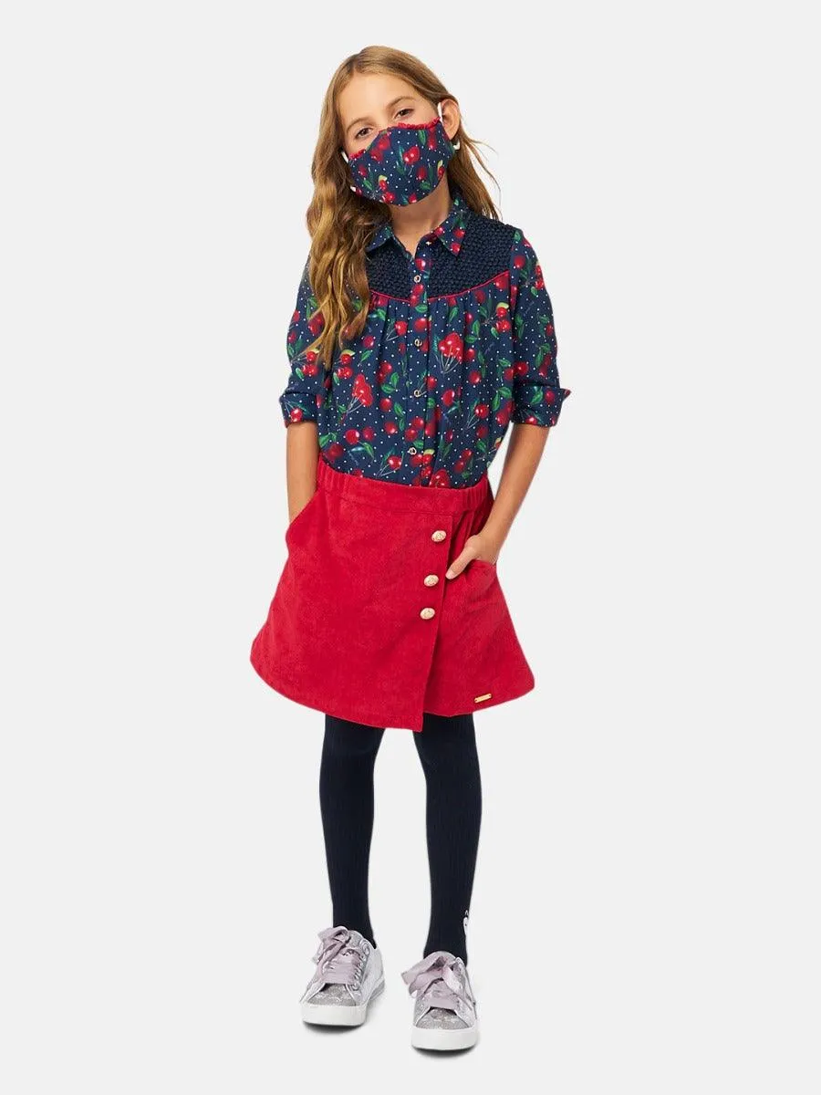 One Friday Navy Blue Cherry Shirt