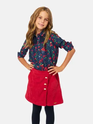 One Friday Navy Blue Cherry Shirt