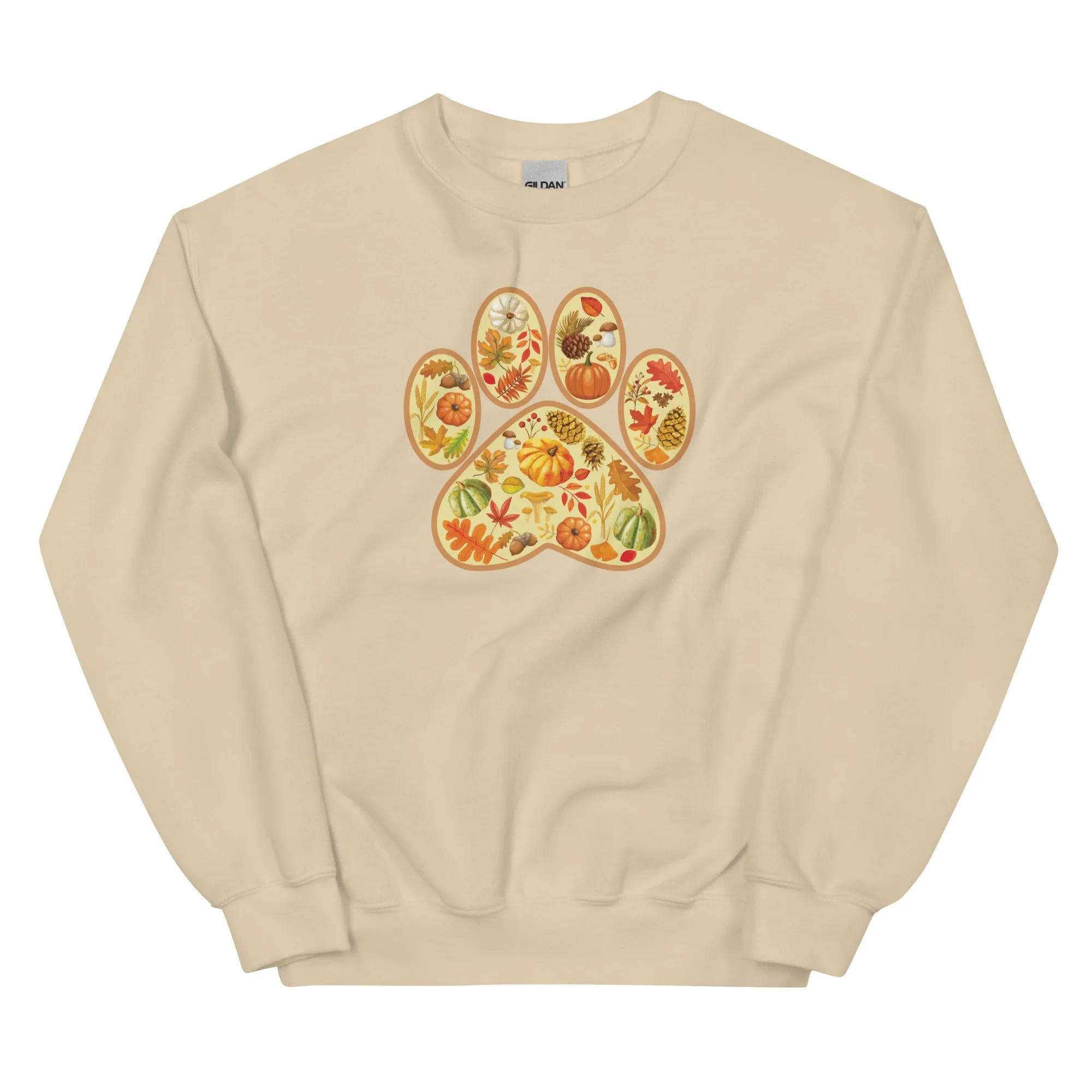 Paw Print of Autumn Crewneck Sweatshirt
