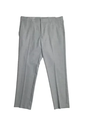 Perry Ellis Portfolio Mens Slim Fit Flat Front Twill Pants Light Grey 34 x 30