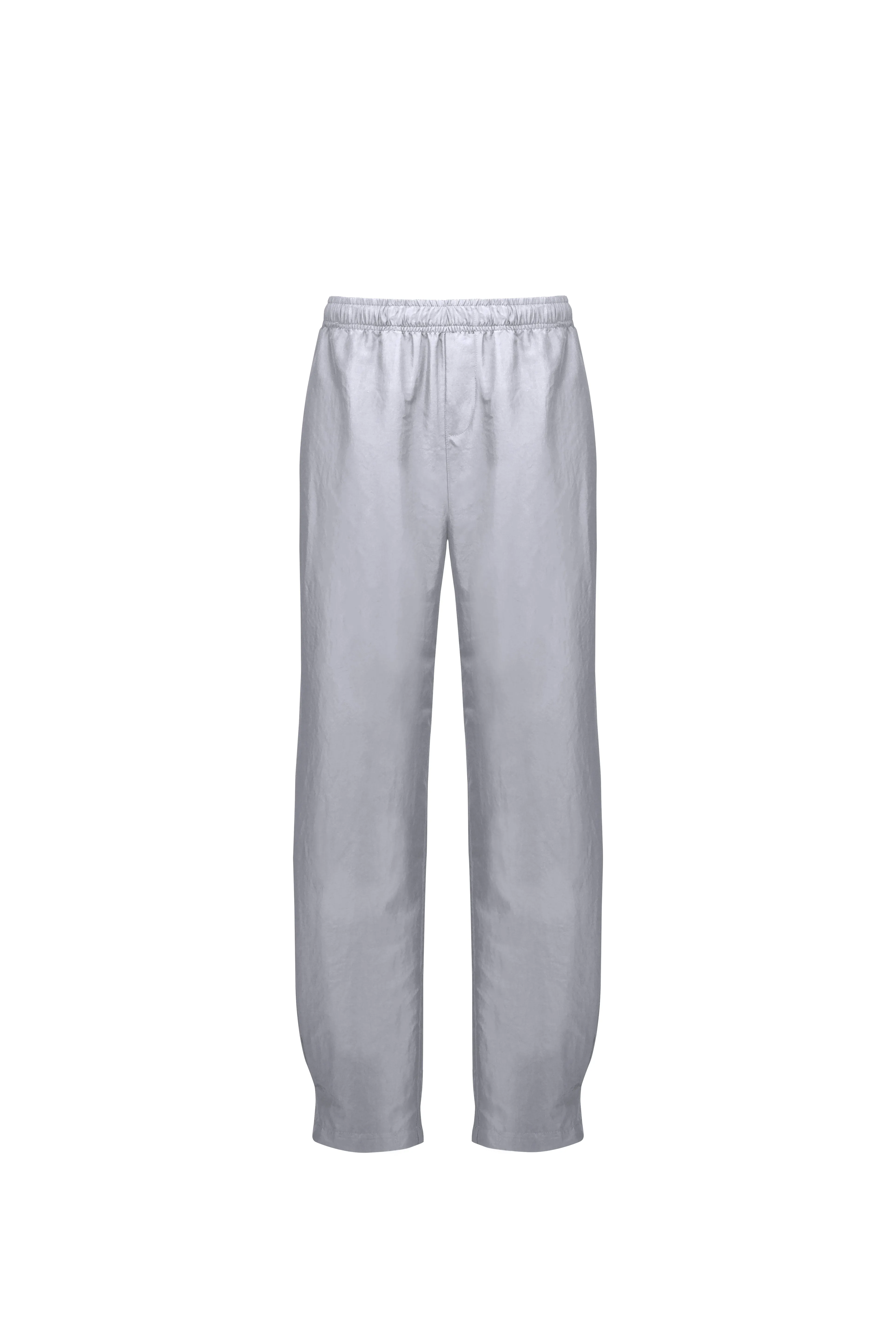 [POKOFOSCA] SS 25 SOFT CURVED PANTS (LIGHT GRAY)
