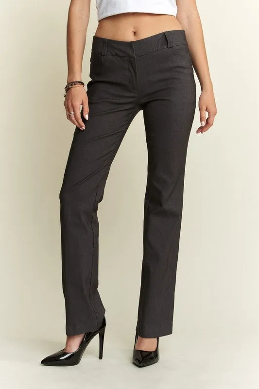 Regular Rise Slim Bootcut Pants