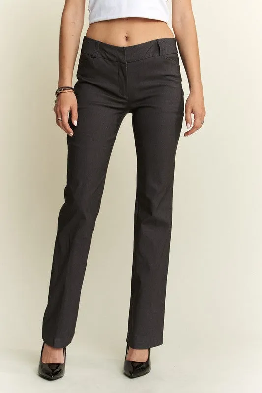 Regular Rise Slim Bootcut Pants