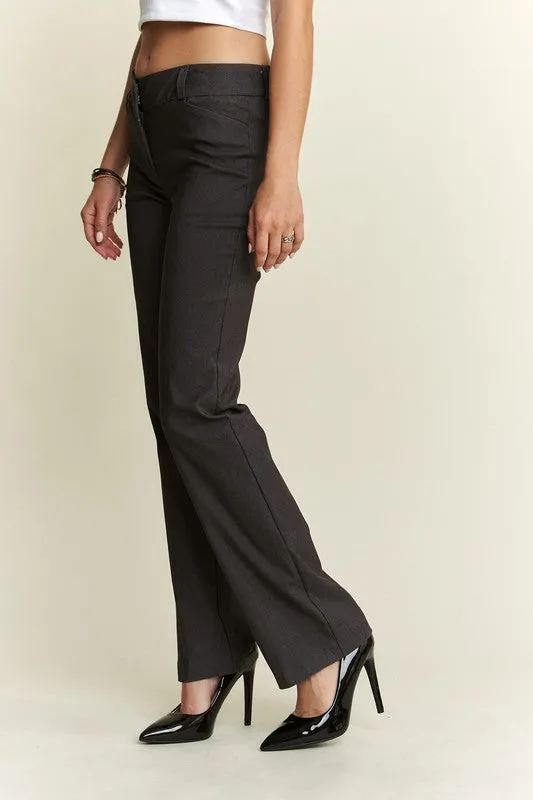 Regular Rise Slim Bootcut Pants
