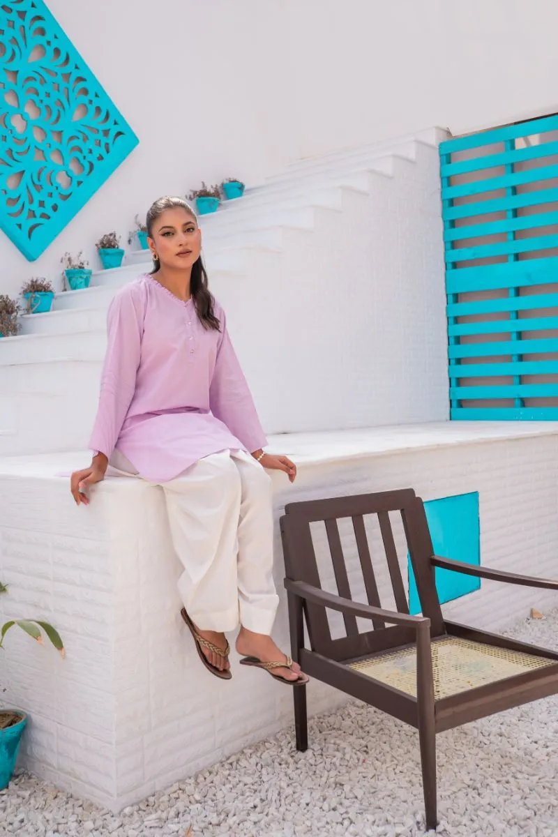 Sadia Aamir - Orchid - Light Lavender - Pure Lawn - 1 Piece