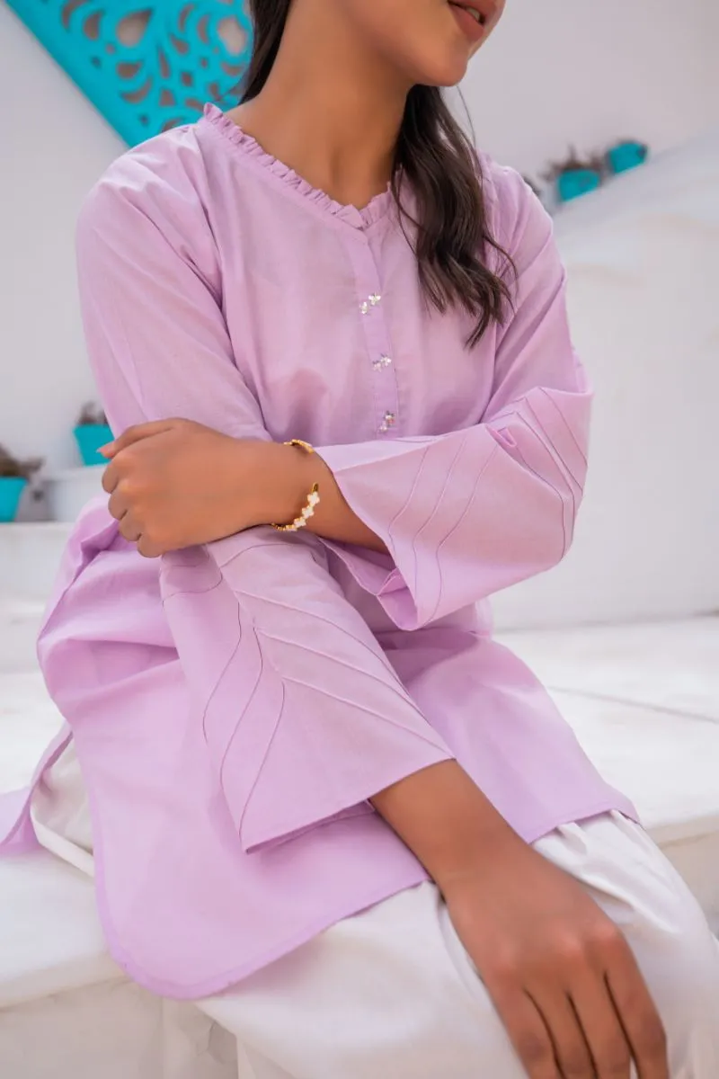 Sadia Aamir - Orchid - Light Lavender - Pure Lawn - 1 Piece