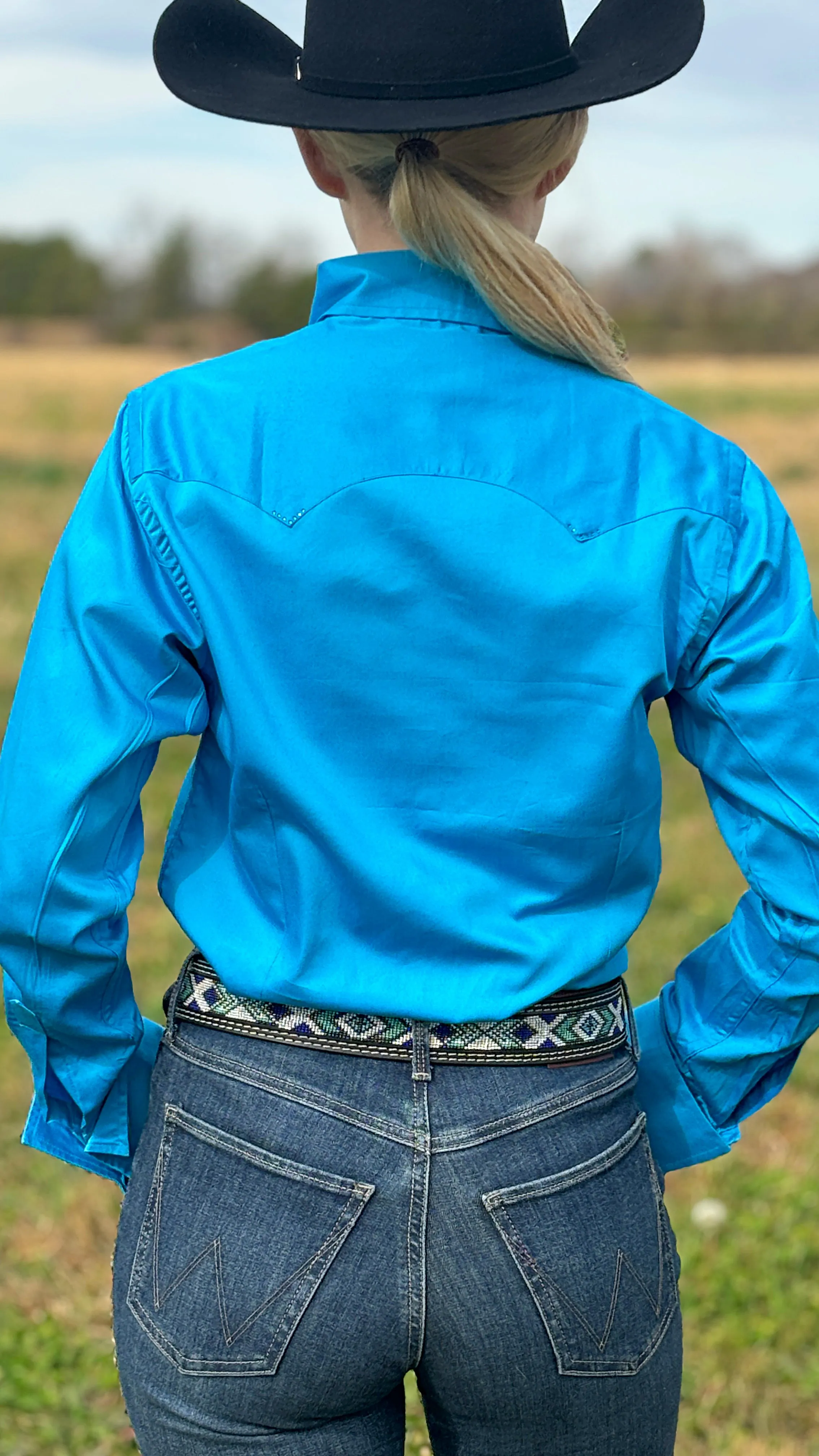 Sateen Solid Shirts ~ Malibu Blue